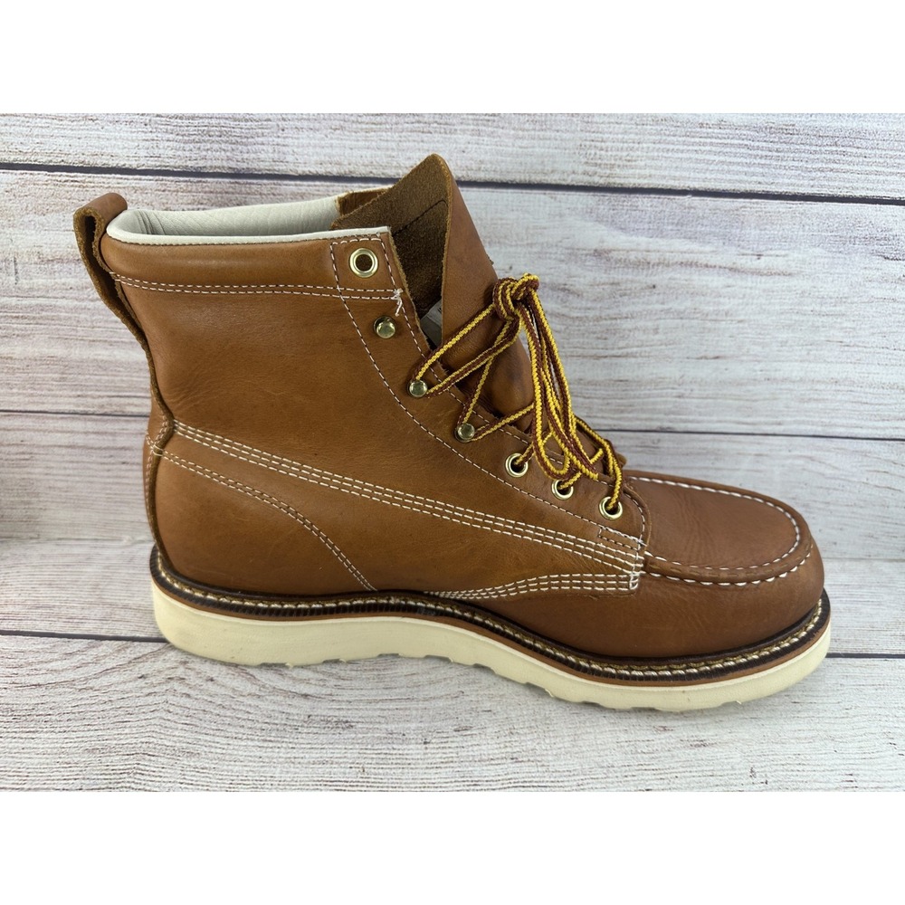Thorogood 814-4200 Moc Toe Boots Men's 10.5 D USA Made Tobacco Leather - Picture 5 of 10